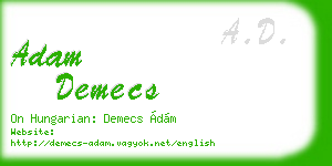 adam demecs business card